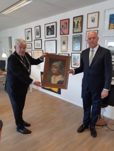 Theo Kralt - Schilderij van Volendams meisje